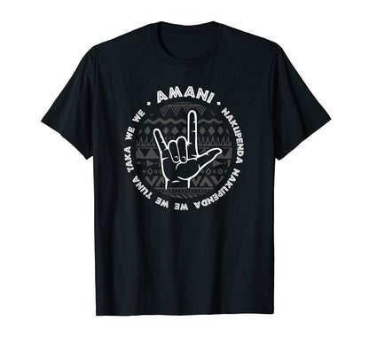 Love And Peace African Amani T-Shirt - Novelty Apparel for Adults - T-Shirt, Sweatshirt, Hoodie