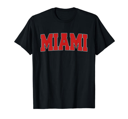 Miami Ok Oklahoma Varsity Usa Sports T-Shirt - Minimalist Print Unisex - T-Shirt, Sweatshirt, Hoodie
