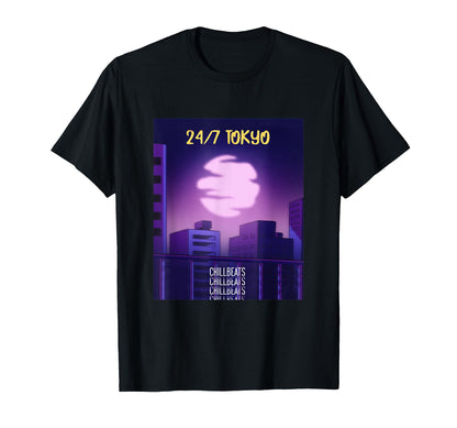 Aesthetic Tokyo 24 7 Lofi Hip Hop T-Shirt - Minimalist Print Unisex - T-Shirt, Sweatshirt, Hoodie