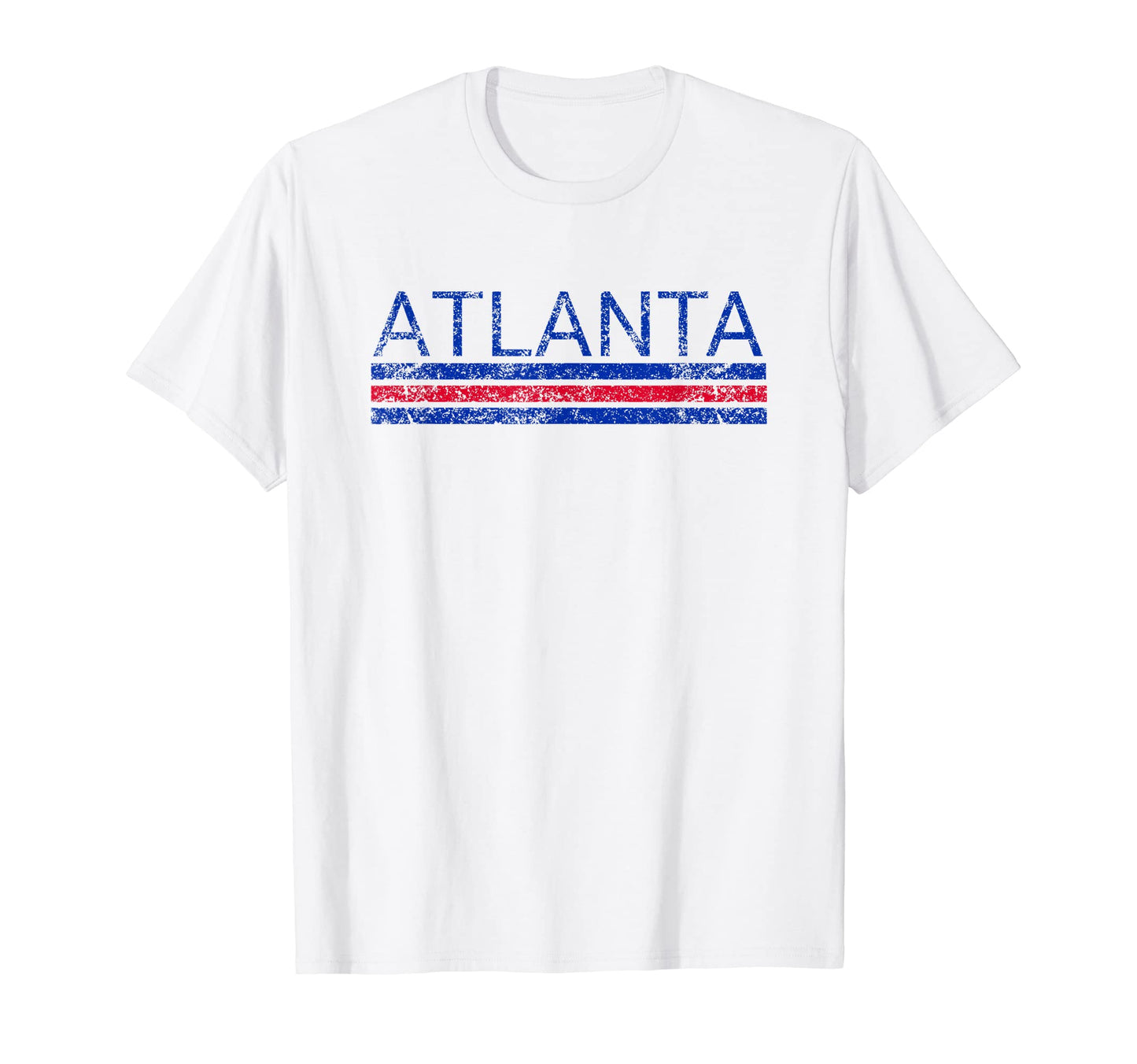 Atlanta Georgia Weathered Stripe T-Shirt - Casual Everyday Wear Men Women - T-Shirt, Sweatshirt, Hoodie