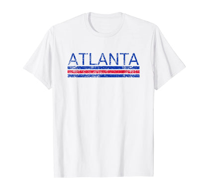 Atlanta Georgia Weathered Stripe T-Shirt - Casual Everyday Wear Men Women - T-Shirt, Sweatshirt, Hoodie