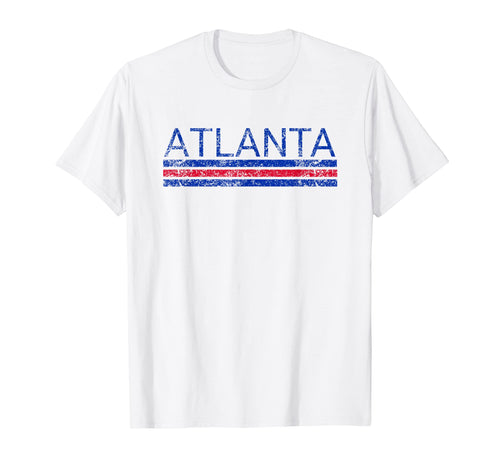 Atlanta Georgia Weathered Stripe T-Shirt - Casual Everyday Wear Men Women - T-Shirt, Sweatshirt, Hoodie