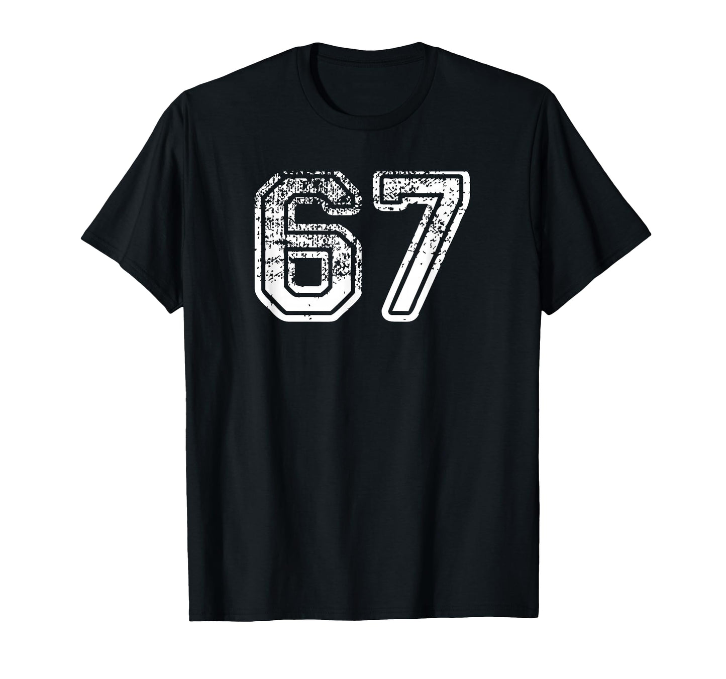 Number 67 Baseball Football Soccer T-Shirt - Custom Art Print for Adults - T-Shirt, Sweatshirt, Hoodie