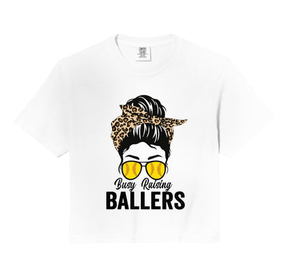 Busy Raising Ballers Softball Messy T-Shirt - Streetwear Style Men Women - T-Shirt, Sweatshirt, Hoodie