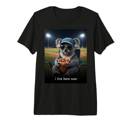 Koala Baseball Mom I Live Here Now Tri T-Shirt - Minimalist Print Unisex - T-Shirt, Sweatshirt, Hoodie