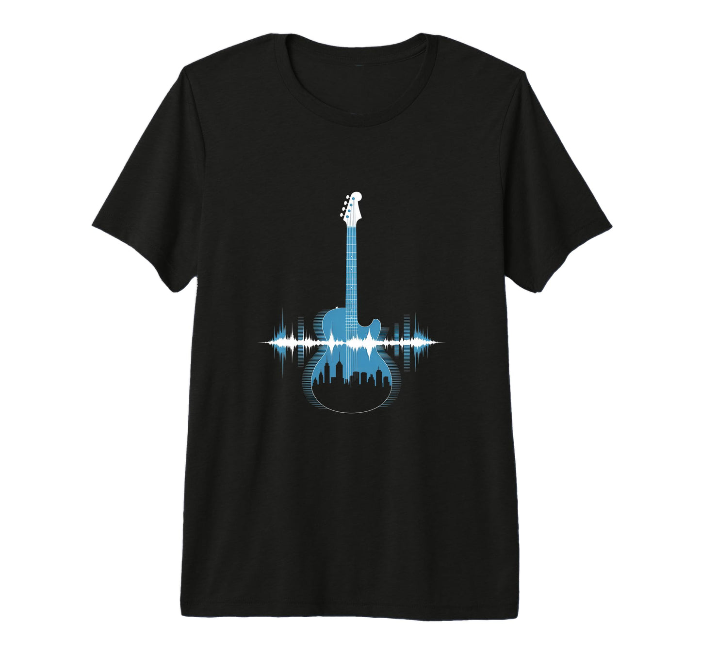 Guitar Sound Wave Musician Acoustic T-Shirt - Aesthetic Graphic Men Women - T-Shirt, Sweatshirt, Hoodie