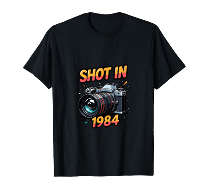 Photographer 1984 Camera Lover Photo Theme T-Shirt - Novelty Apparel Unisex - T-Shirt, Sweatshirt, Hoodie