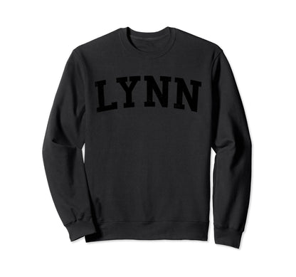 Lynn Ma Distressed Black Varsity Sweatshirt - Graphic Print for Adults - T-Shirt, Sweatshirt, Hoodie
