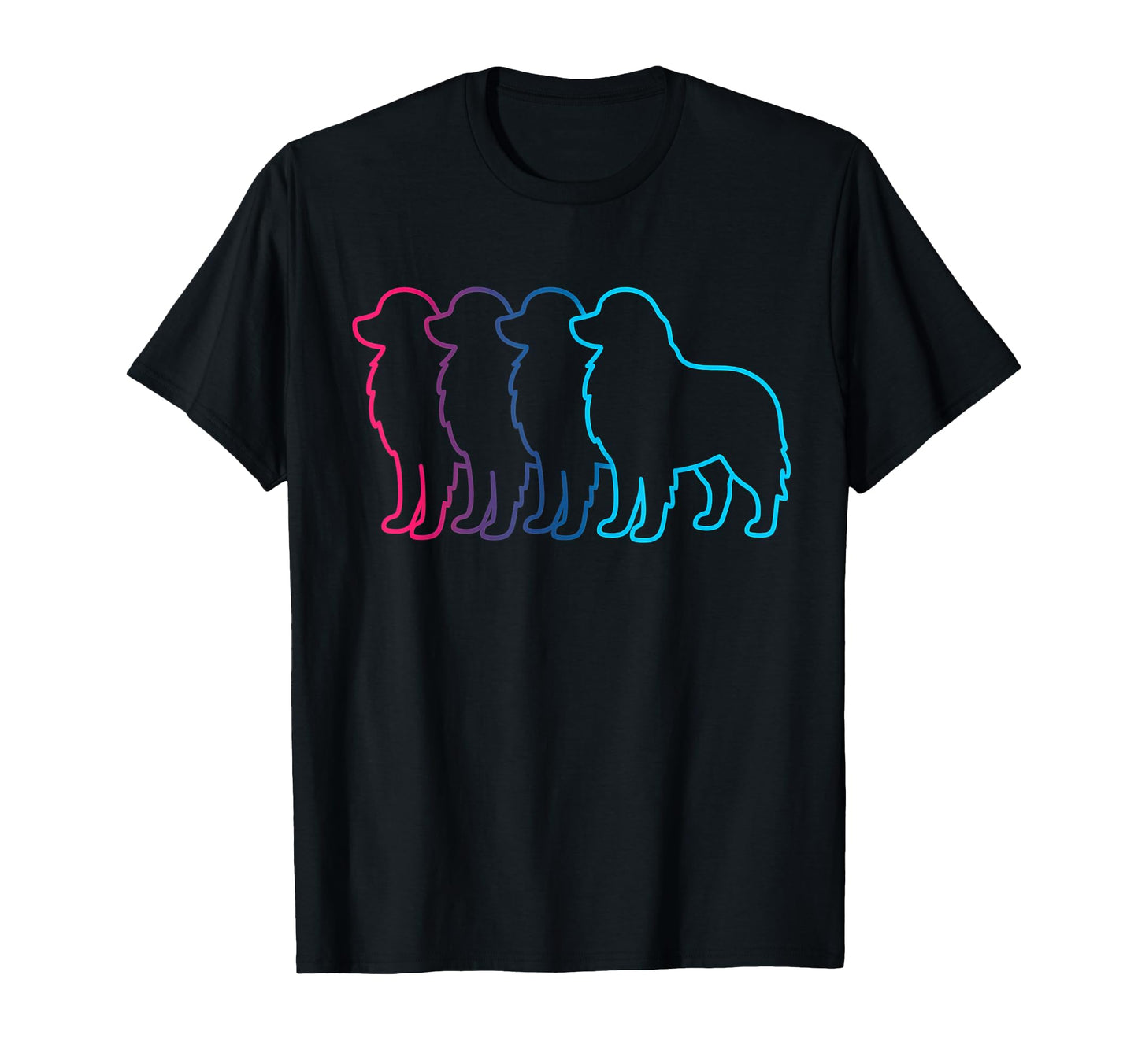 Bernese Mountain Dog Silhouette T-Shirt - Trendy Graphic Men Women - T-Shirt, Sweatshirt, Hoodie