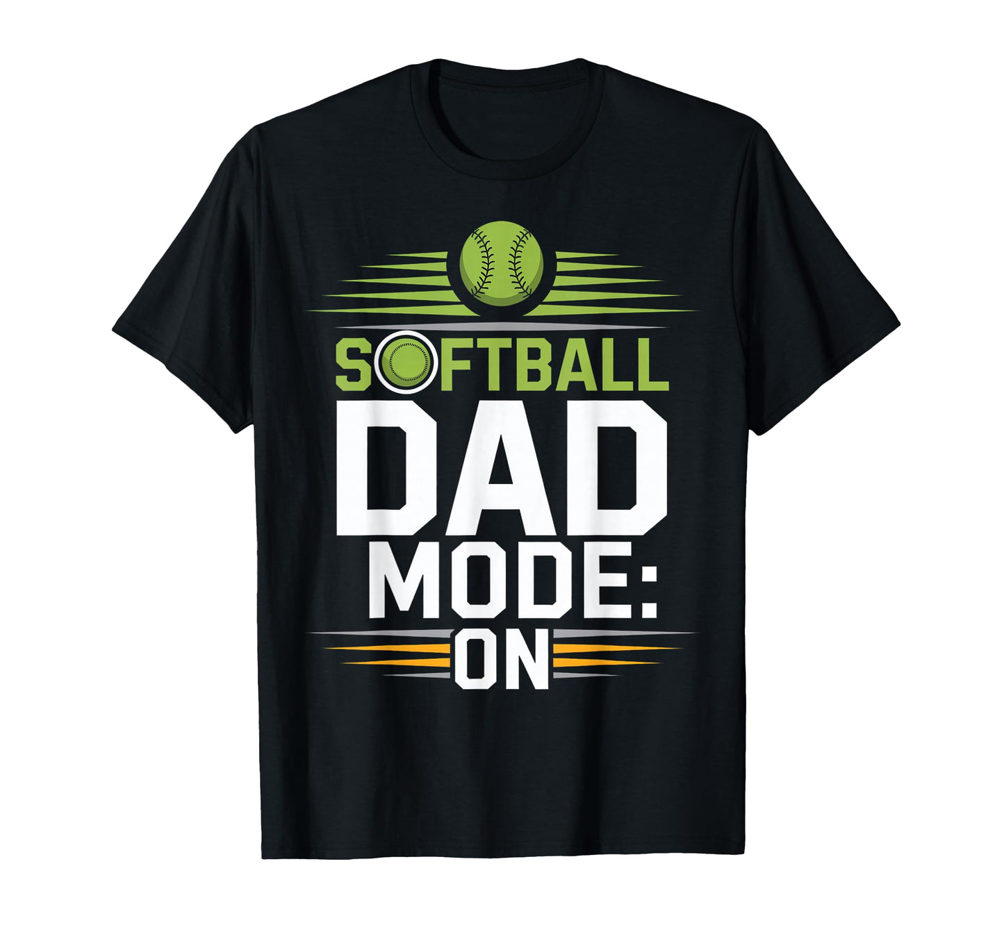 Softball Dad Mode Funny Baseball T-Shirt - Custom Art Print for Adults - T-Shirt, Sweatshirt, Hoodie