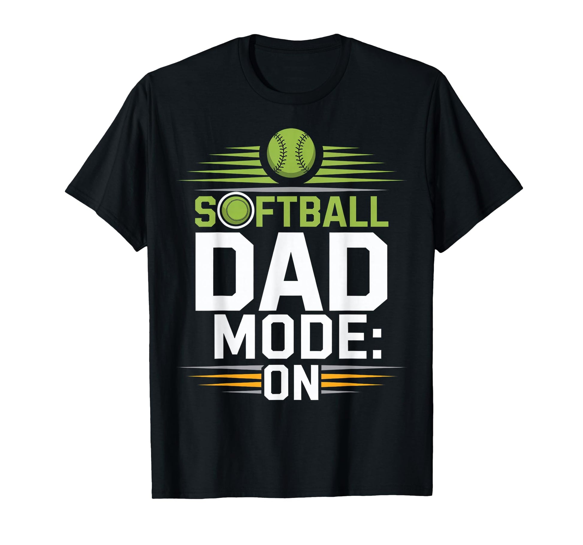 Softball Dad Mode Funny Baseball T-Shirt - Custom Art Print for Adults - T-Shirt, Sweatshirt, Hoodie