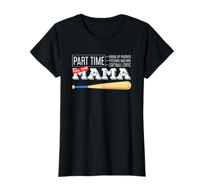 Baseball Bat Sports Lover Full Time T-Shirt - Custom Art Print Men Women - T-Shirt, Sweatshirt, Hoodie
