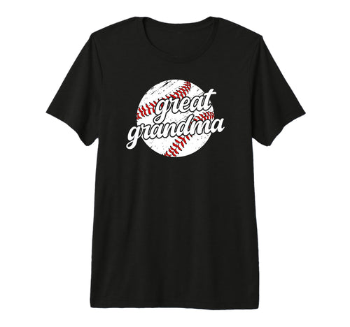 Proud Baseball Great Grandma Baseball T-Shirt - Graphic Print for Adults - T-Shirt, Sweatshirt, Hoodie