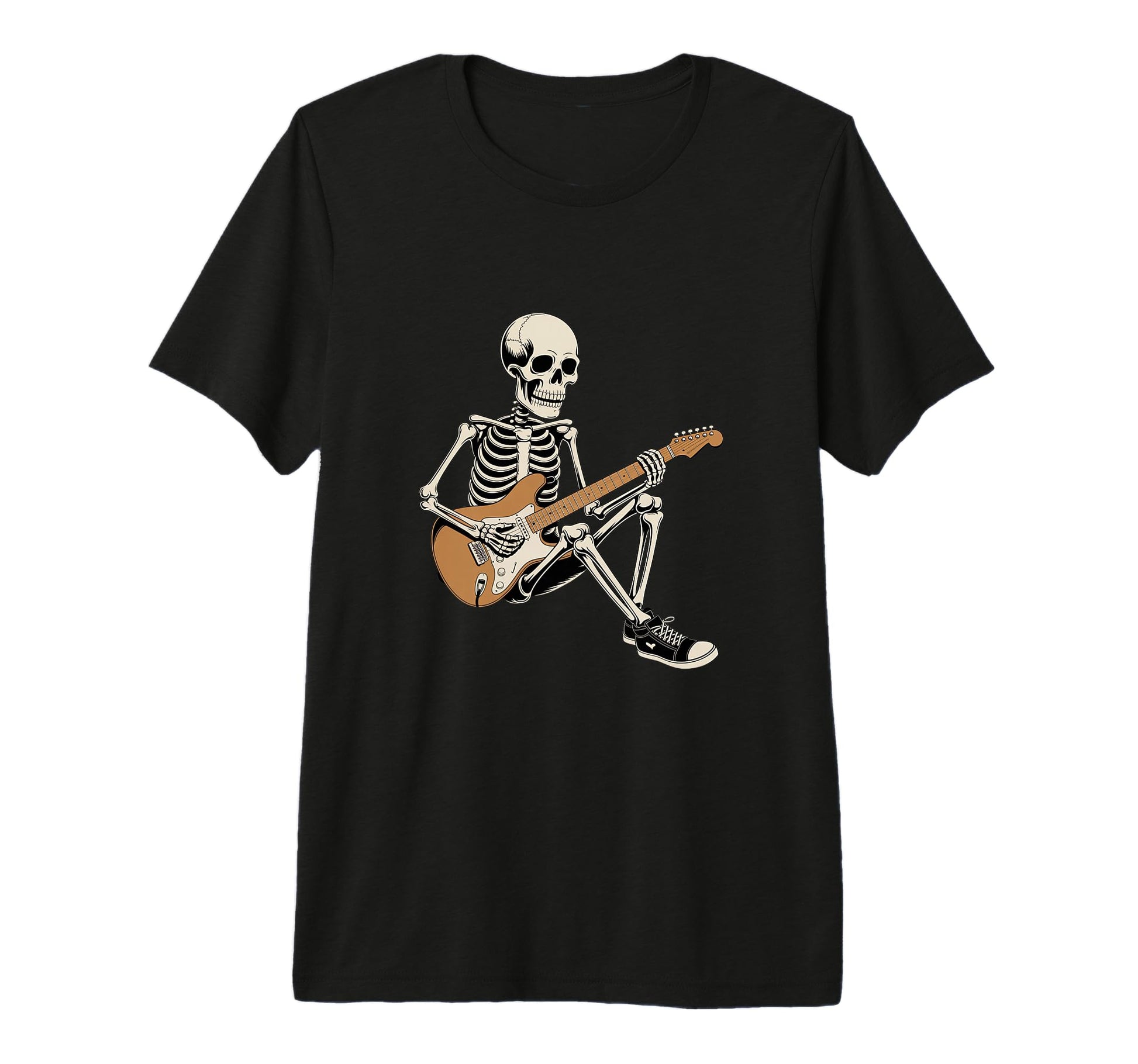 Rock Skeleton Playing Electric T-Shirt - Casual Everyday Wear Men Women - T-Shirt, Sweatshirt, Hoodie