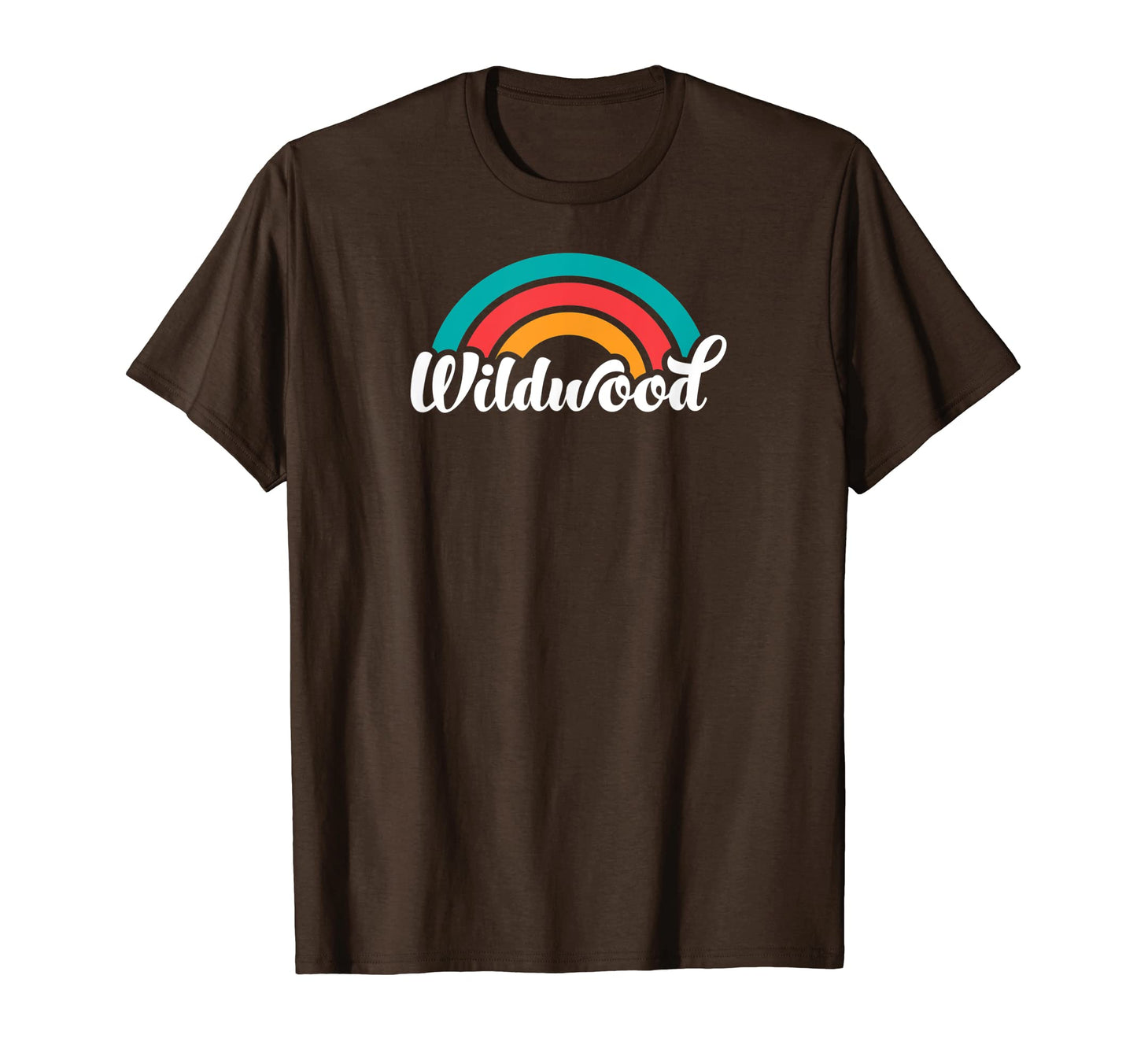 Wildwood Nj Script Rainbow T-Shirt - Graphic Print Men Women - T-Shirt, Sweatshirt, Hoodie
