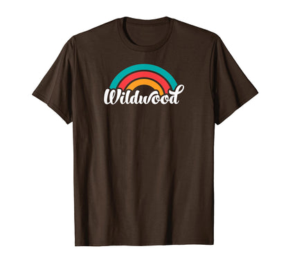 Wildwood Nj Script Rainbow T-Shirt - Graphic Print Men Women - T-Shirt, Sweatshirt, Hoodie