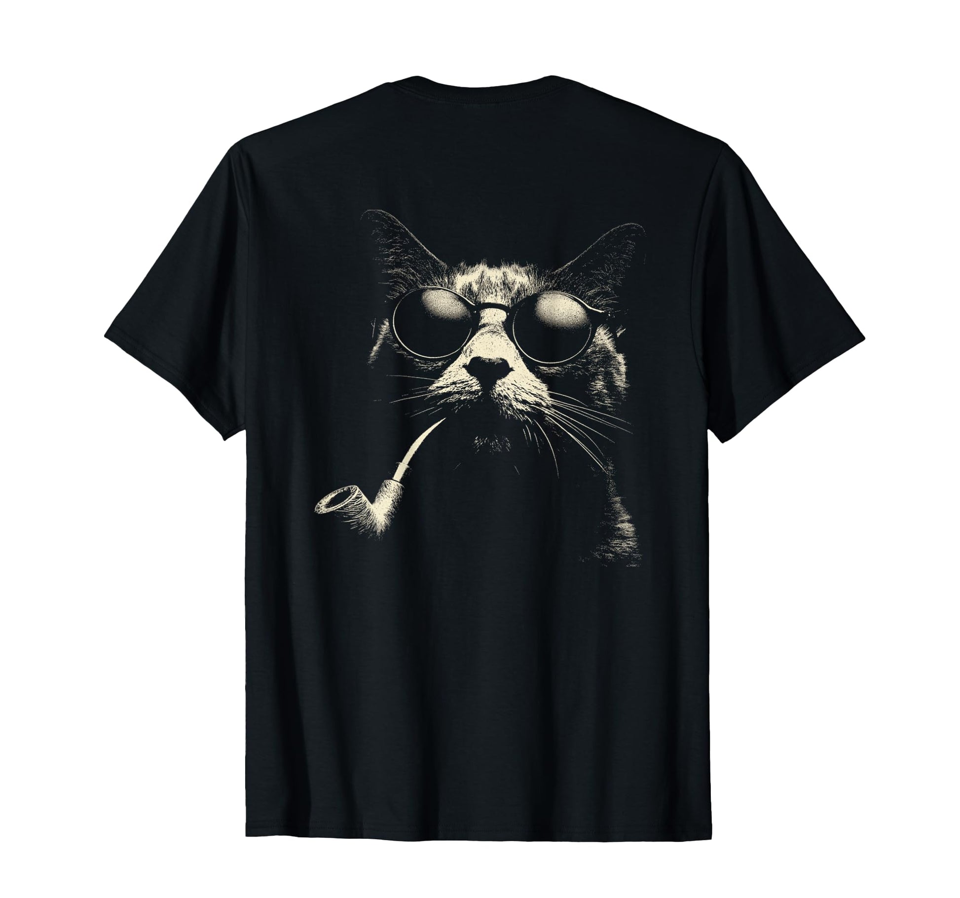 Cat Smoking Pipe Sunglasses Grunge T-Shirt - Fun Novelty Design Unisex - T-Shirt, Sweatshirt, Hoodie