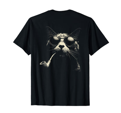 Cat Smoking Pipe Sunglasses Grunge T-Shirt - Fun Novelty Design Unisex - T-Shirt, Sweatshirt, Hoodie