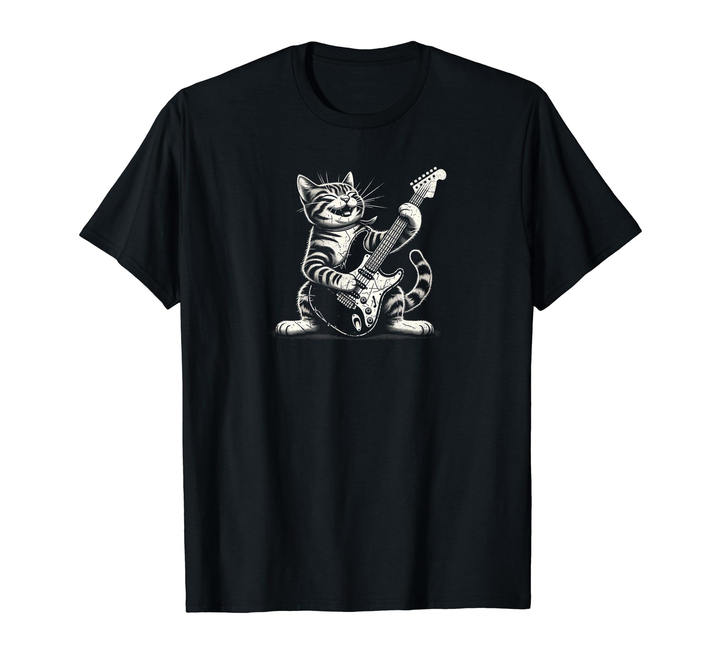Musical Tabby Electric Vibes T-Shirt - Custom Art Print for Adults - T-Shirt, Sweatshirt, Hoodie