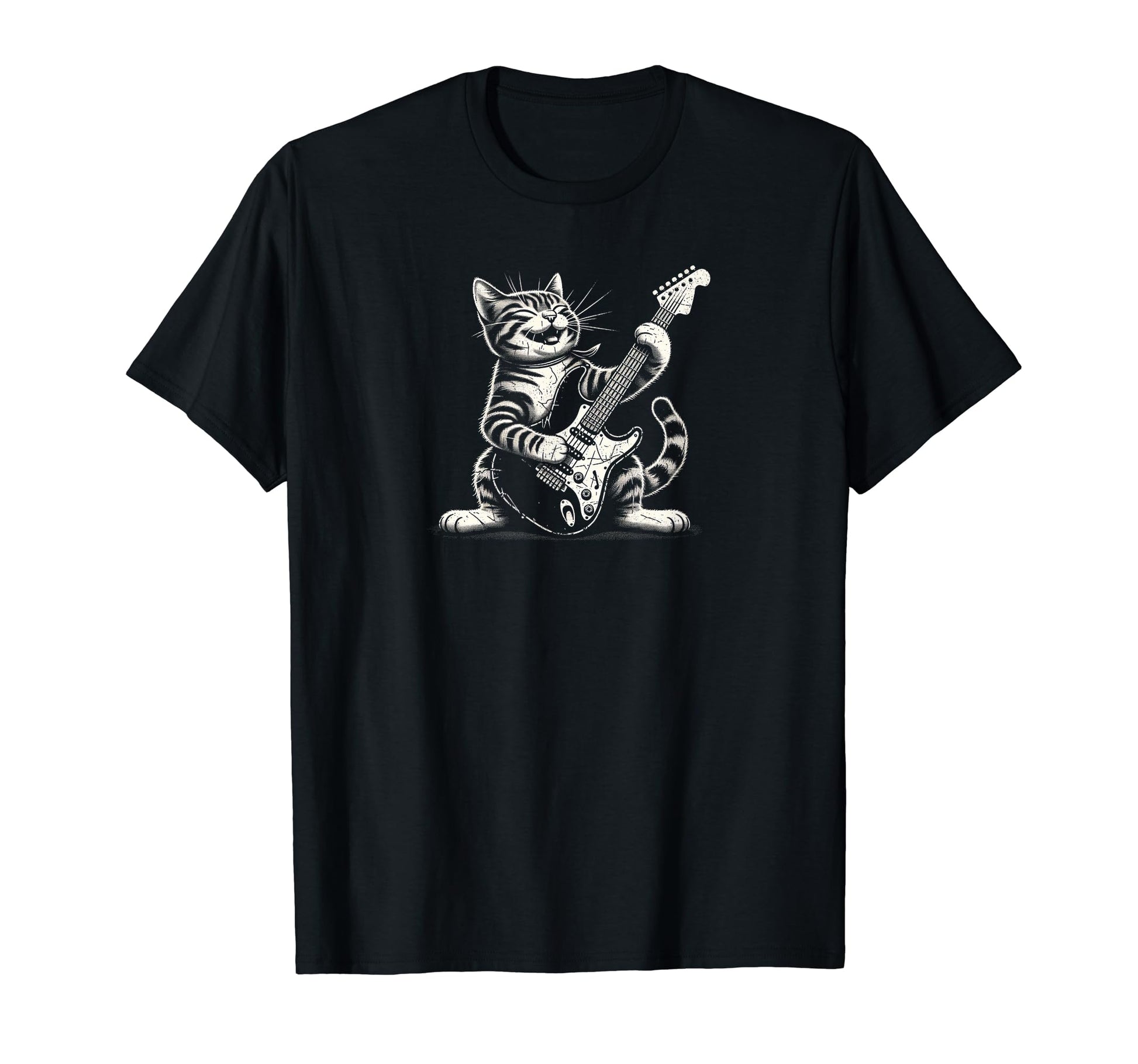 Musical Tabby Electric Vibes T-Shirt - Custom Art Print for Adults - T-Shirt, Sweatshirt, Hoodie