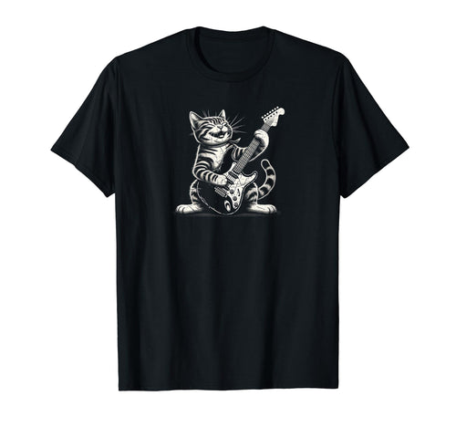 Musical Tabby Electric Vibes T-Shirt - Custom Art Print for Adults - T-Shirt, Sweatshirt, Hoodie