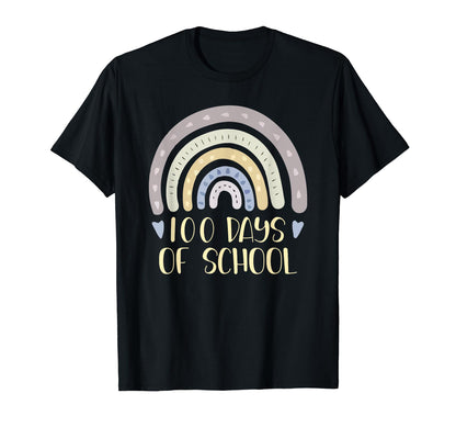 100 Days School Teacher Student Rainbow T-Shirt - Aesthetic Graphic Unisex - T-Shirt, Sweatshirt, Hoodie