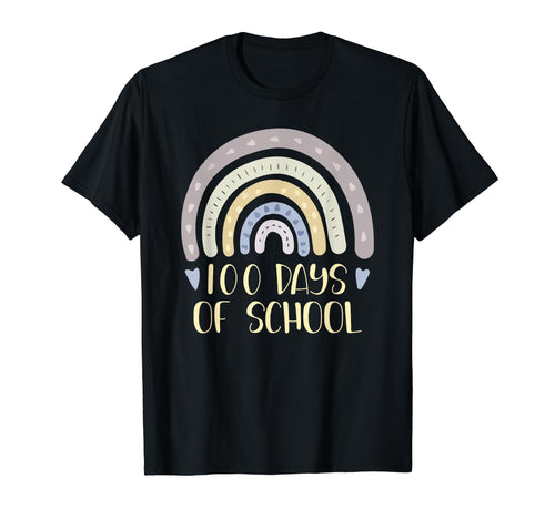 100 Days School Teacher Student Rainbow T-Shirt - Aesthetic Graphic Unisex - T-Shirt, Sweatshirt, Hoodie