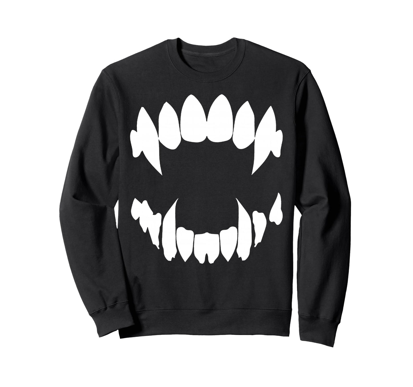 Vampire Fangs Occult Dark Sweatshirt - Casual Everyday Wear Men Women - T-Shirt, Sweatshirt, Hoodie