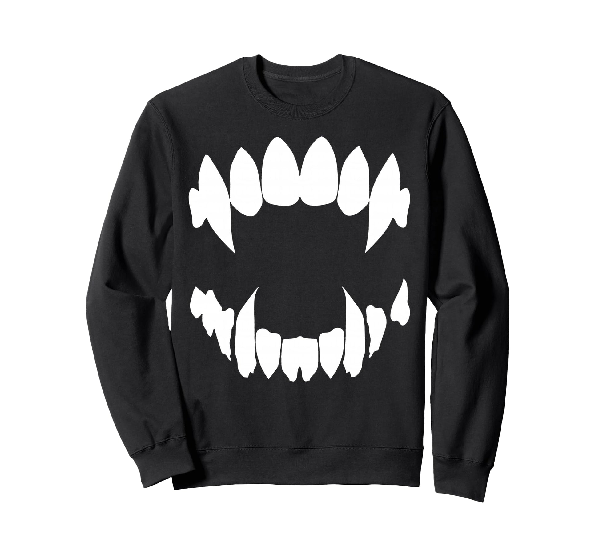 Vampire Fangs Occult Dark Sweatshirt - Casual Everyday Wear Men Women - T-Shirt, Sweatshirt, Hoodie