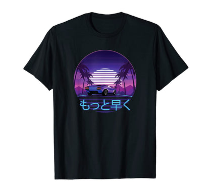 80S Sunset Vaporwave Aesthetic Japanese T-Shirt - Trendy Graphic Unisex - T-Shirt, Sweatshirt, Hoodie