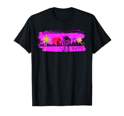 Miami Florida Vaporwave Synthwave T-Shirt - Streetwear Style Men Women - T-Shirt, Sweatshirt, Hoodie