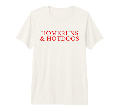 Homeruns And Hotdogs Baseball Mom T-Shirt - Minimalist Print for Adults - T-Shirt, Sweatshirt, Hoodie