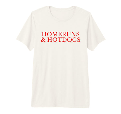 Homeruns And Hotdogs Baseball Mom T-Shirt - Minimalist Print for Adults - T-Shirt, Sweatshirt, Hoodie