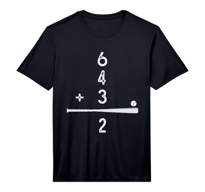 Baseball Player 6 4 3 2 Double Play T-Shirt - Graphic Print Men Women - T-Shirt, Sweatshirt, Hoodie