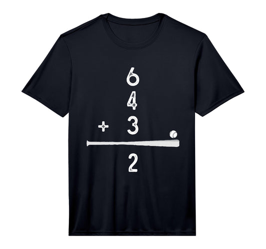 Baseball Player 6 4 3 2 Double Play T-Shirt - Graphic Print Men Women - T-Shirt, Sweatshirt, Hoodie