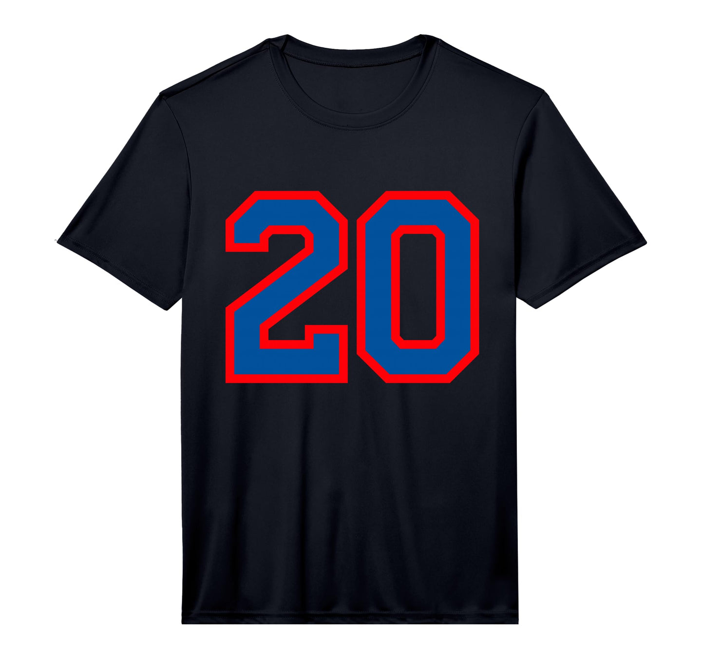 Red Blue Sports Team Number 20 Performance T-Shirt - Trendy Graphic Unisex - T-Shirt, Sweatshirt, Hoodie
