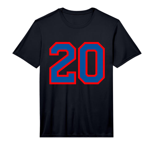 Red Blue Sports Team Number 20 Performance T-Shirt - Trendy Graphic Unisex - T-Shirt, Sweatshirt, Hoodie