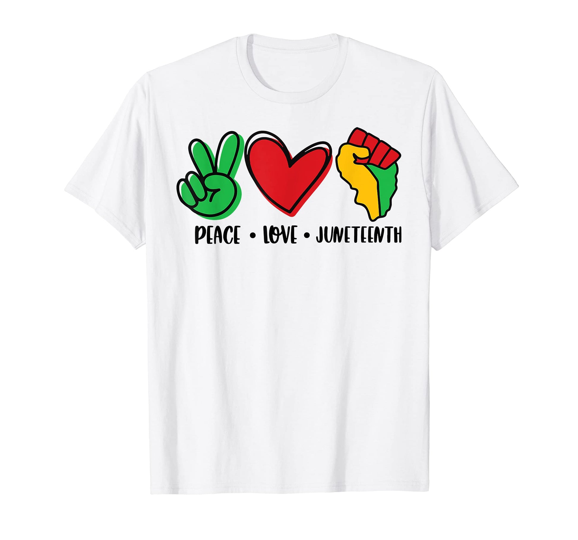 Funny Peace Love Juneteenth T-Shirt - Trendy Graphic Men Women - T-Shirt, Sweatshirt, Hoodie