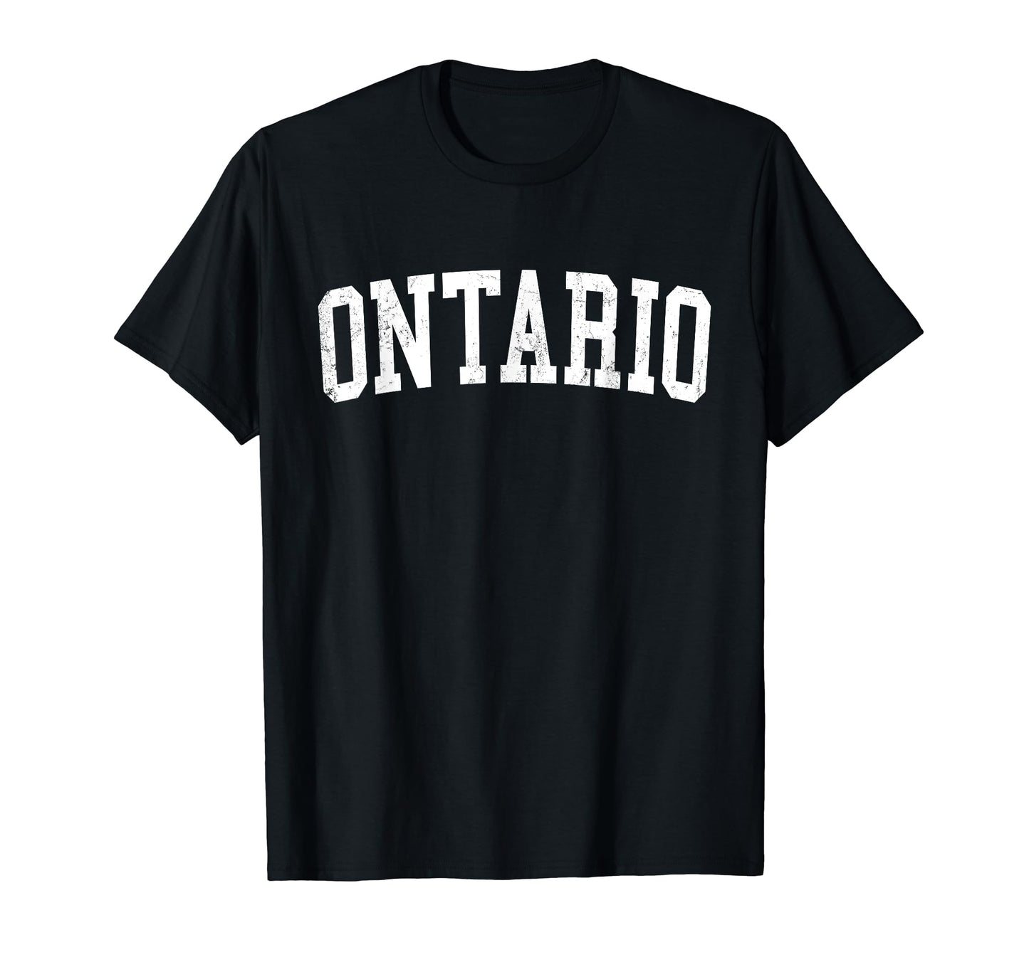 Ontario Or Distressed White Varsity T-Shirt - Streetwear Style Men Women - T-Shirt, Sweatshirt, Hoodie