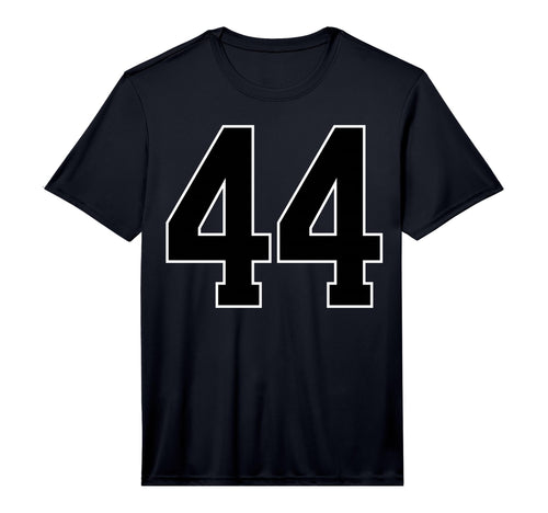 Black Sports Team Number 44 Fan T-Shirt - Casual Everyday Wear for Adults - T-Shirt, Sweatshirt, Hoodie