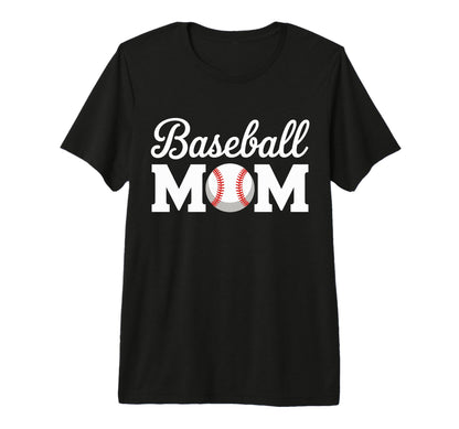 Baseball Mom Tri Blend T-Shirt - Unique Graphic Men Women - T-Shirt, Sweatshirt, Hoodie