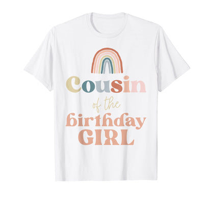 Cousin Birthday Boho Rainbow T-Shirt - Casual Everyday Wear for Adults - T-Shirt, Sweatshirt, Hoodie