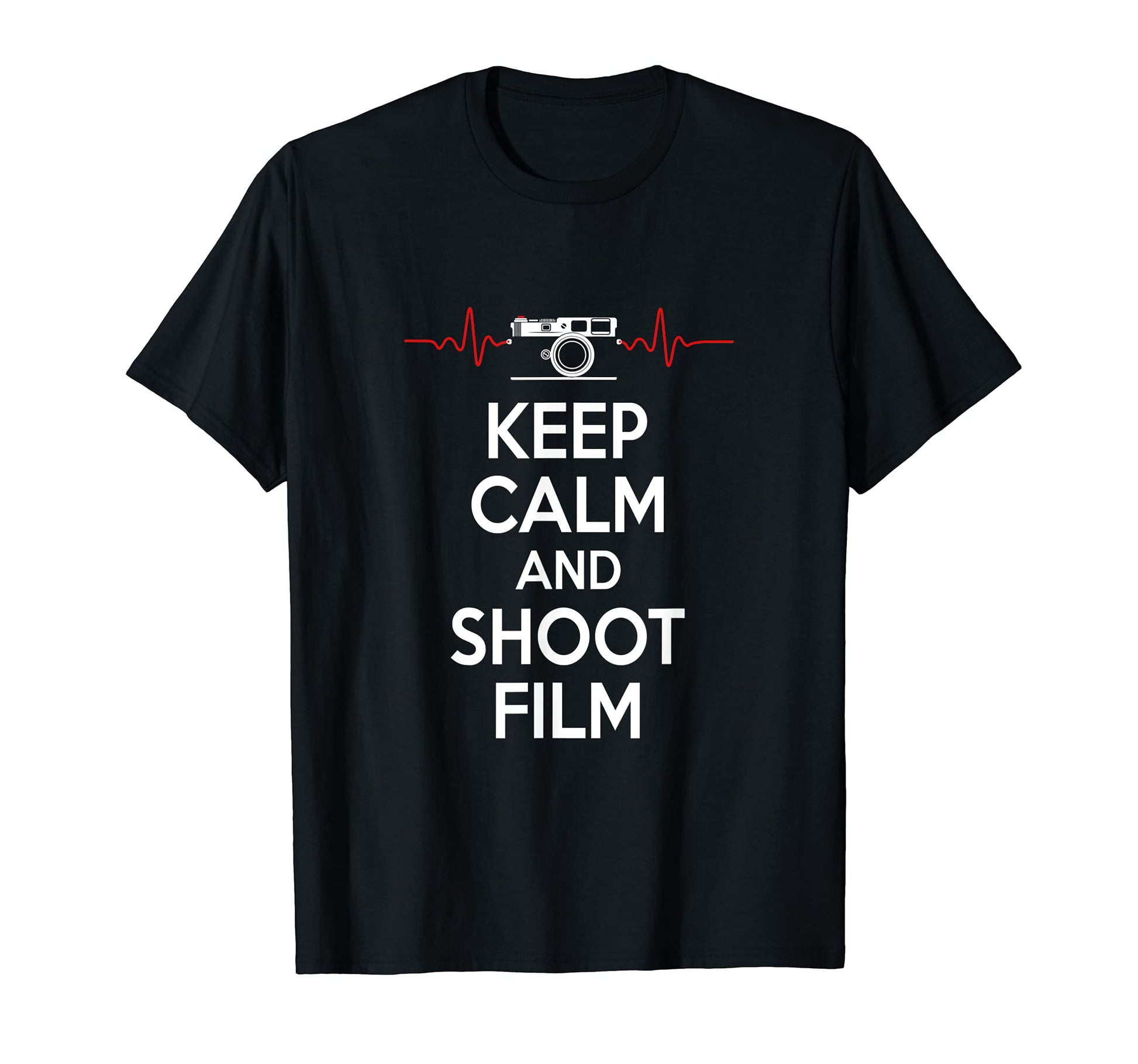 Keep Calm And Shoot Film Rangefinder T-Shirt - Fun Novelty Design Unisex - T-Shirt, Sweatshirt, Hoodie