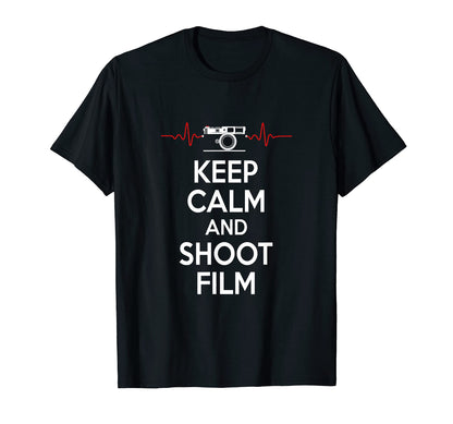 Keep Calm And Shoot Film Rangefinder T-Shirt - Fun Novelty Design Unisex - T-Shirt, Sweatshirt, Hoodie
