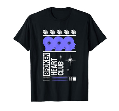 Broken Heart Club Aesthetic Edgy T-Shirt - Streetwear Style Unisex - T-Shirt, Sweatshirt, Hoodie