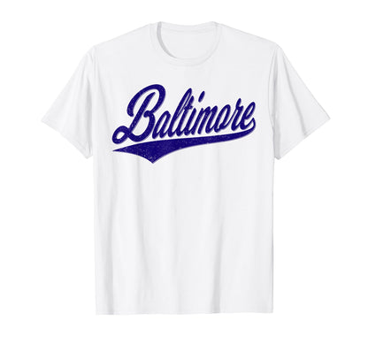 Baltimore Maryland Varsity Script Sports T-Shirt - Streetwear Style Unisex - T-Shirt, Sweatshirt, Hoodie