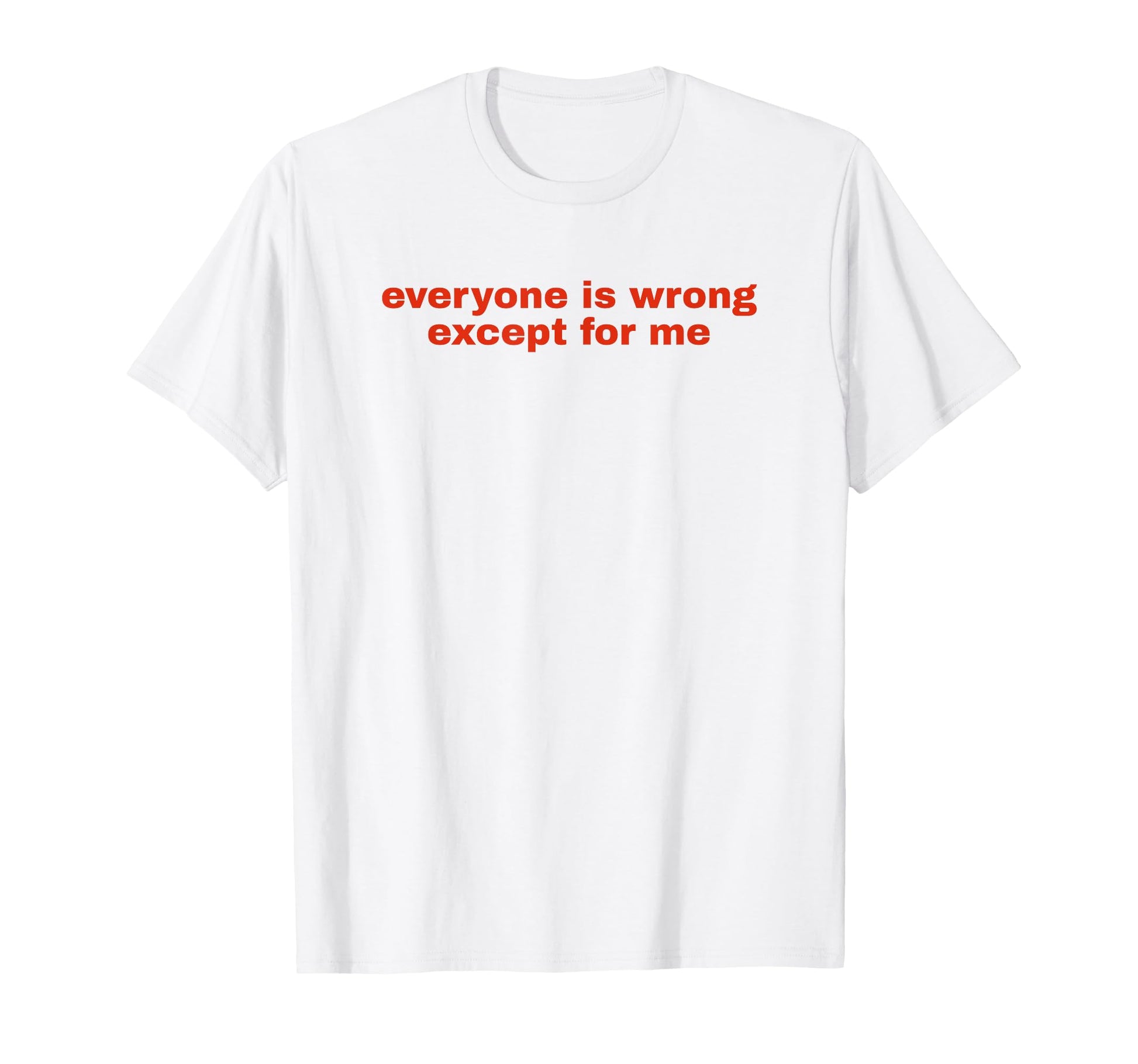 Everyone Is Wrong Except Me Funny T-Shirt - Streetwear Style for Adults - T-Shirt, Sweatshirt, Hoodie