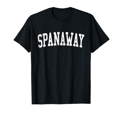Spanaway Wa Distressed White Varsity T-Shirt - Trendy Graphic Men Women - T-Shirt, Sweatshirt, Hoodie