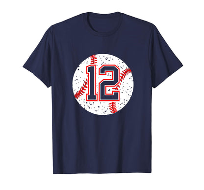 Baseball Number 12 Mom Show T-Shirt - Casual Everyday Wear for Adults - T-Shirt, Sweatshirt, Hoodie