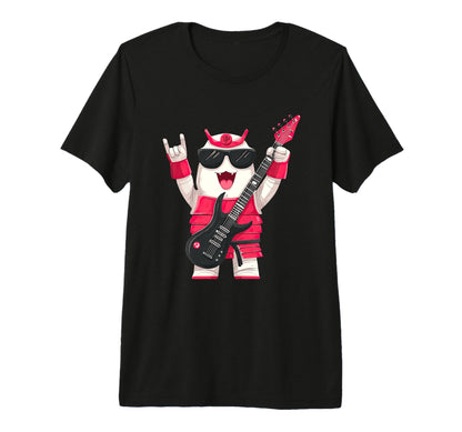 Funny Cartoon Samurai Guitar T-Shirt - Casual Everyday Wear for Adults - T-Shirt, Sweatshirt, Hoodie